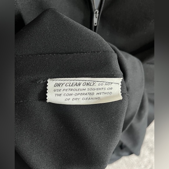 Vintage Mort Schrader Black Long Sleeve, Crystal Buttons Dress, Size 8 - Picture 7 of 7